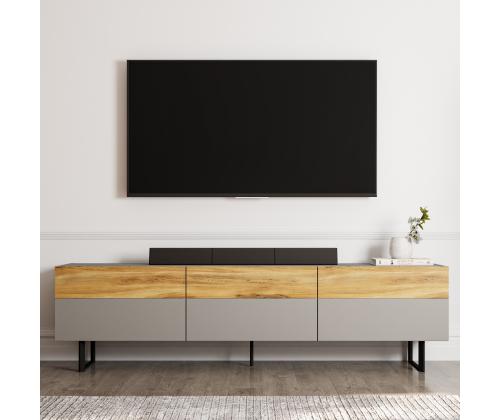 TV-kyltti - harmaa, tammi