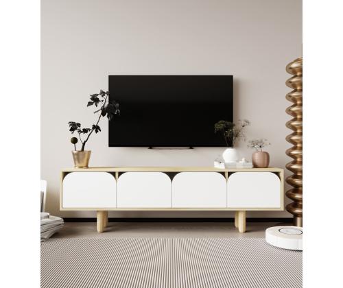 TV laud Lazio - Sapphire Oak, Valkoinen