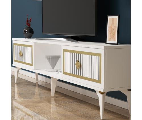 TV laud Nil - Valkoinen, Kulta