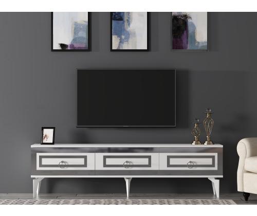 TV laud Karya - Valkoinen, Hopea