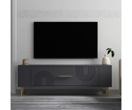 TV laud Retrol2 - Antrasiitti, kultainen