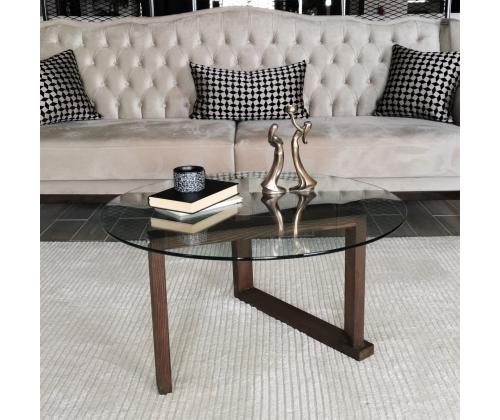 Sohvapöytä Yuvarlak Cam Orta Sehpa S300