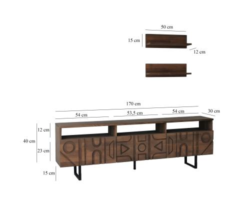 TV-pöytä Aristo - Pähkinä