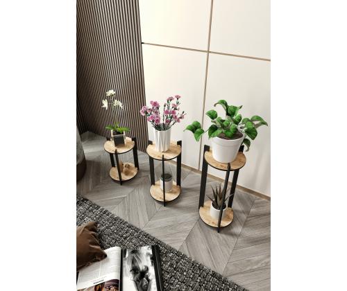 Kukkapöytä pyöreä - tammi