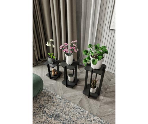 Flower Desk Square - Musta