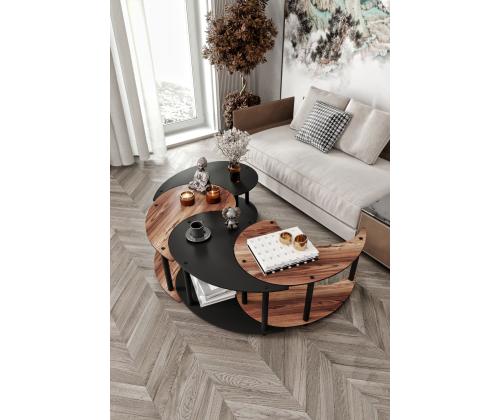 Sohvapöytä Yi Yang4L 70 - Pähkinäpuu, Musta