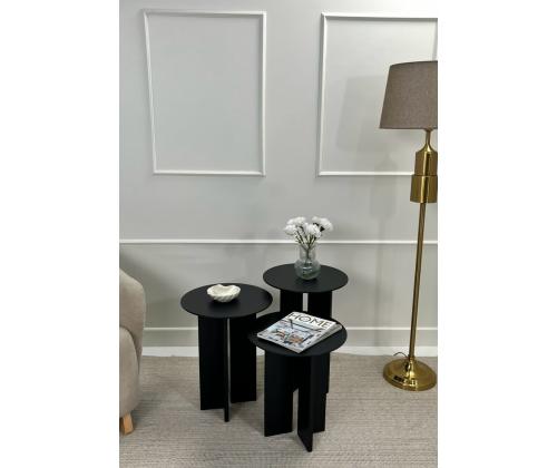 Sohvapöytä Leo (55 + 50 + 45) - Musta