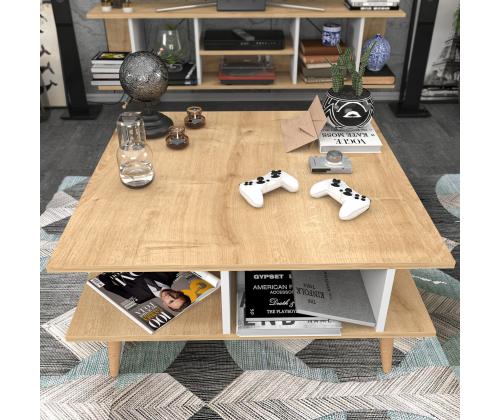 Sohvapöytä Akya - Tammi, Valkoinen