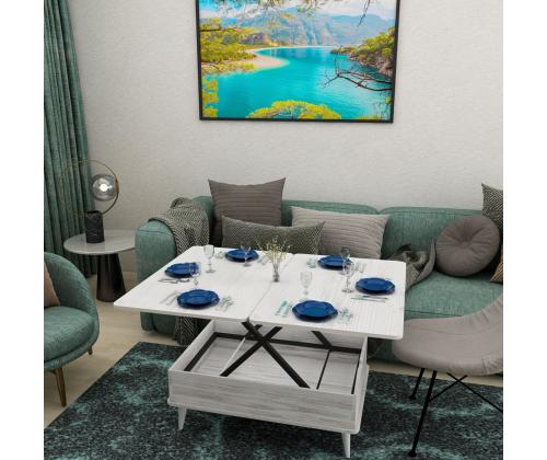 Sohvapöytä Dy Ada - Antiikkivalkoinen