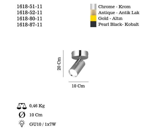 Valaisimet Spotte - 80-11