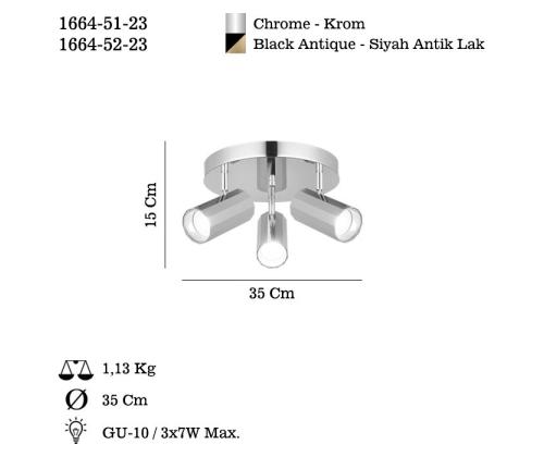 Valaisimet Oktano - 52-23