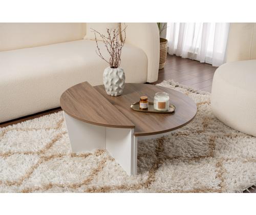 Sohvapöytä Orion - Venezia pähkinäpuu, valkoinen