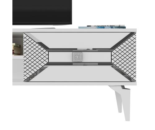 TV-pöytä Yumedi - Valkoinen, hopea