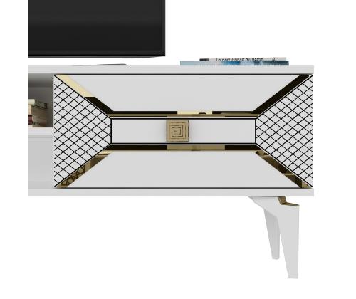 TV laud Yumedi - Valkoinen, Kultainen