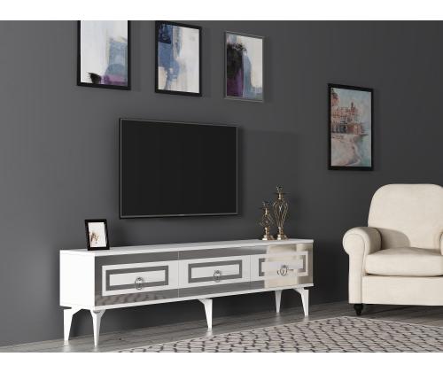 TV laud Karya - Valkoinen, Hopea