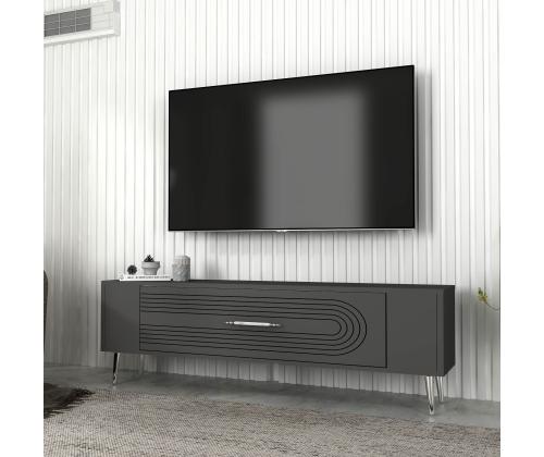 TV-pöytä Retrol3 - Antrasiitti, Hopea