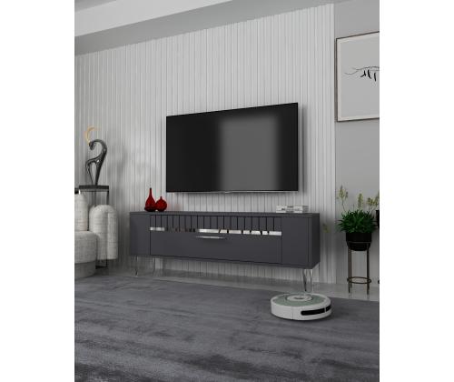 TV-pöytä Retrolp1 - Antrasiitti, hopea