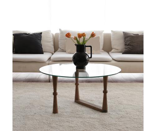 Sohvapöytä Yuvarlak Cam Orta Sehpa S301