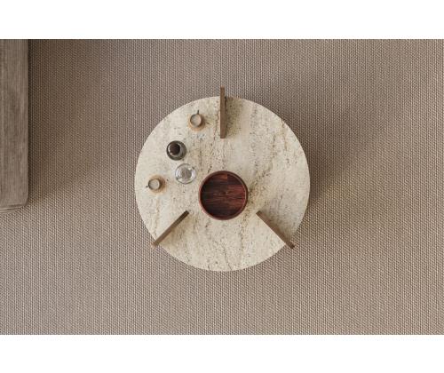 Sohvapöytä Oalla - Travertiini, pähkinäpuu