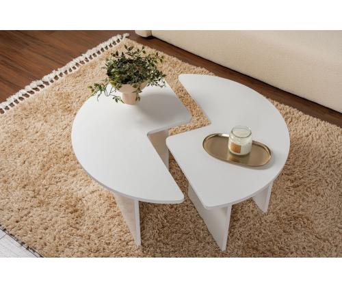 Sohvapöytä Moira - Luonnonvalkoinen