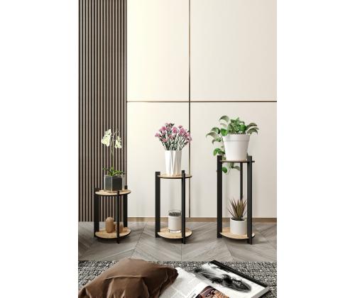 Kukkapöytä pyöreä - tammi