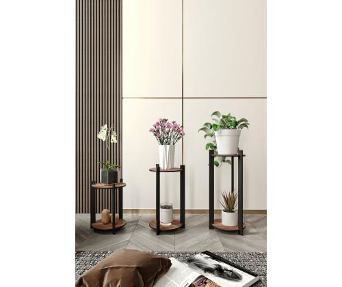 Flower Desk Round - Pähkinäpuu