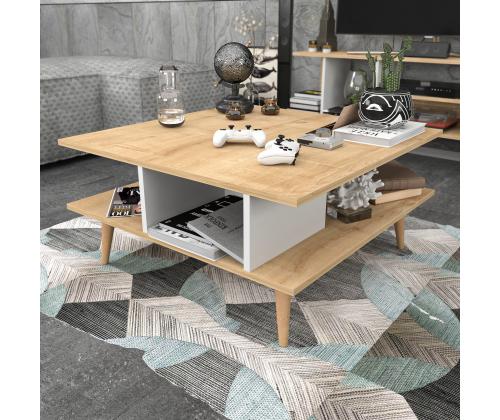 Sohvapöytä Akya - Tammi, Valkoinen