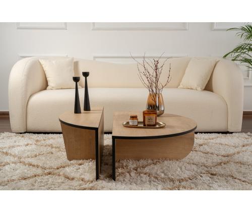 Sohvapöytä Orion - Honey Oak, Musta