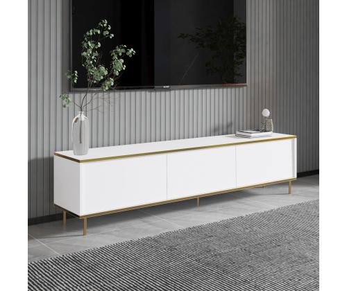 TV-pöytä Imaj - Valkoinen, Kulta
