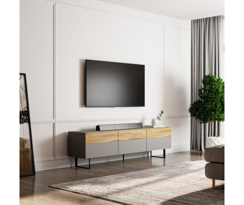 TV-kyltti - harmaa, tammi