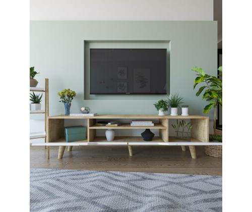 TV laud Roma 180 - Sapphire Oak, Valkoinen