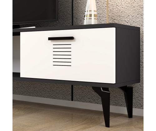 TV-pöytä Asimo - Antrasiitti, Valkoinen