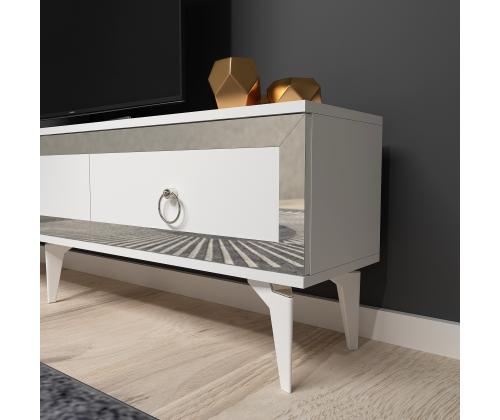 TV laud Ponny - Valkoinen, hopea