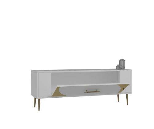 TV laud Retrop2 - Valkoinen, kultainen