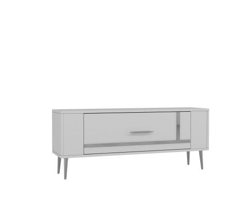 TV laud Retrop1 - Valkoinen, hopea