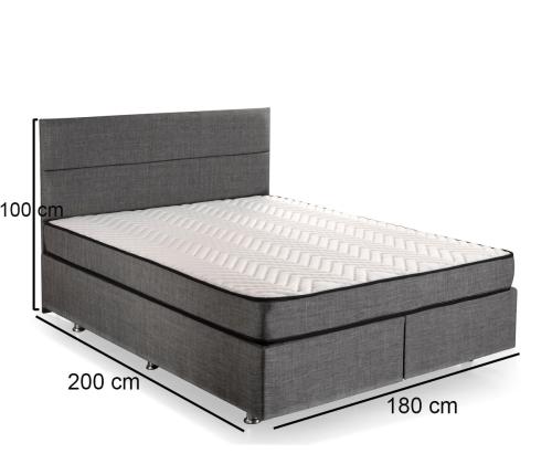 Hopea - harmaa (180 x 200)