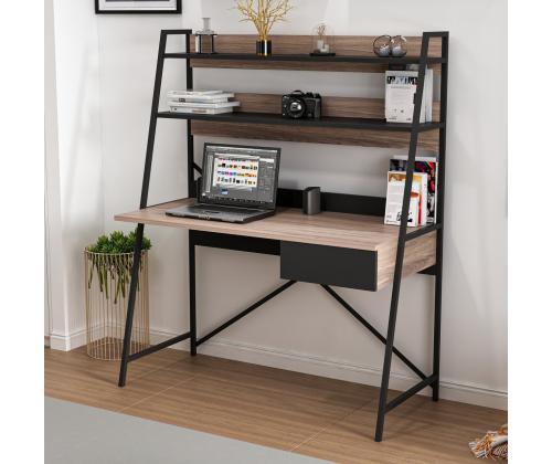 Työpöytä Arte - Pähkinäpuu, Musta