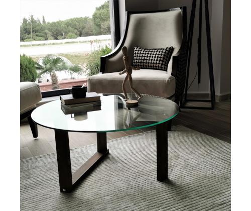 Sohvapöytä Yuvarlak Cam Orta Sehpa S300