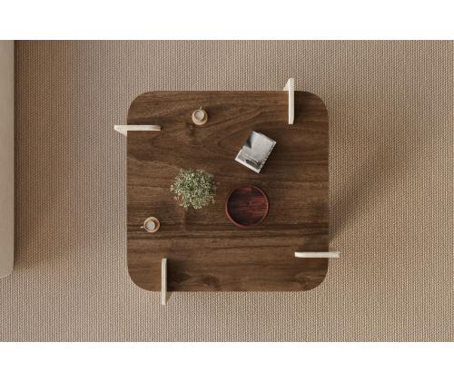 Sohvapöytä Afrolli - Pähkinä, Travertiini