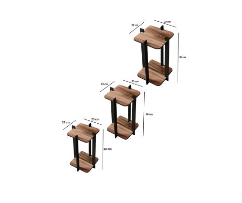 Flower Desk Square - Pähkinäpuu