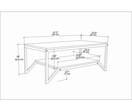 Sohvapöytä Flora - Musta