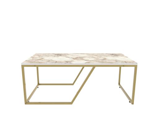 Sohvapöytä Wendy - Valkoinen, kultainen
