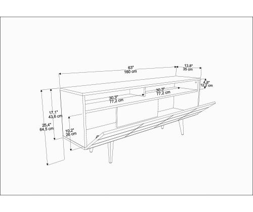 TV-pöytä Ola - Musta
