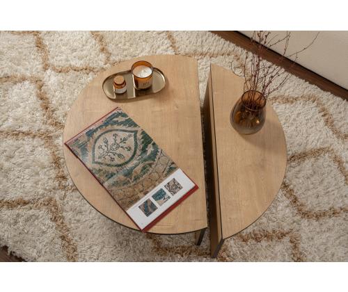 Sohvapöytä Orion - Honey Oak, Musta