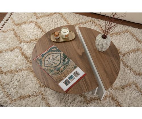 Sohvapöytä Orion - Venezia pähkinäpuu, valkoinen