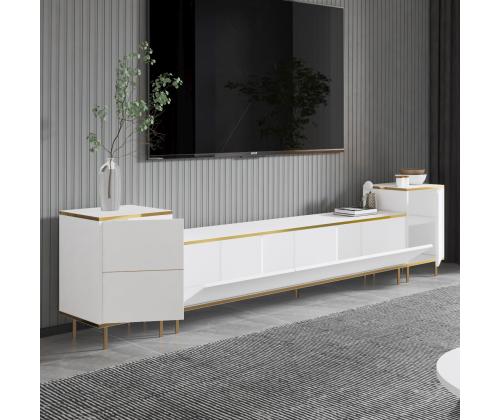 TV-pöytä Imaj - Valkoinen, Kulta
