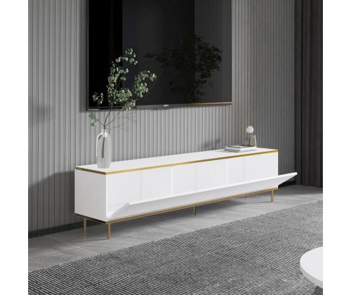 TV-pöytä Imaj - Valkoinen, Kulta