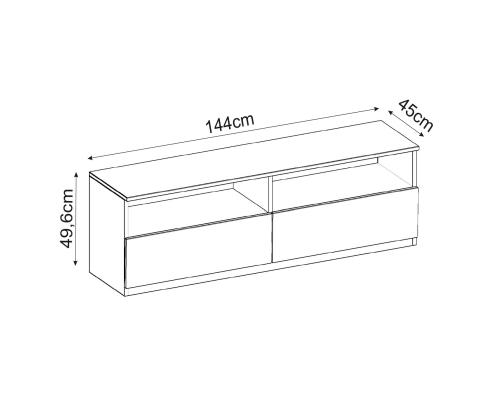 TV laud Centra - Valkoinen, Luonnollinen