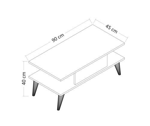 Sohvapöytä Beta - Valkoinen