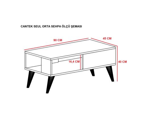 Sohvapöytä Seul - Sapphire, Valkoinen